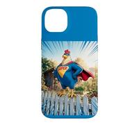 Custodia per iPhone 14 Plus Supereroe Pollo Homestead Farm Backyard Bambini Cartoon
