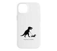 Custodia per iPhone 14 Plus T-Rex e Bassotto - Tutto è possibile - Credere