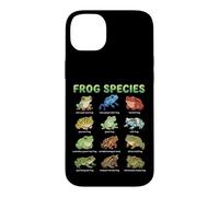 Custodia per iPhone 14 Plus Tabella dei nomi delle specie di rana per bambini Guida all'apprendimento delle rane carine