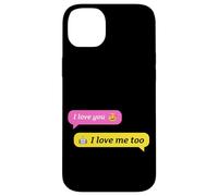 Custodia per iPhone 14 Plus Text Conversation Funny Messages I Love You Robot Lover