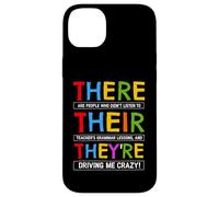 Custodia per iPhone 14 Plus There They're English Grammar Tees - Divertenti magliette umoristiche