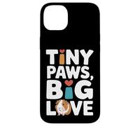 Custodia per iPhone 14 Plus Tiny Paws Big Love - Porcellino d'India