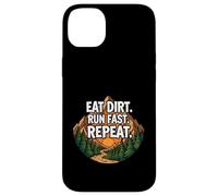 Custodia per iPhone 14 Plus Trail Running Mountain Runner Eat Dirt Run Fast Repeat