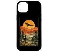 Custodia per iPhone 14 Plus Tramonto Montagne Foresta Campeggio Natura Avventura Campeggio Camper
