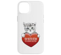 Custodia per iPhone 14 Plus Trap Neuter Return (TNR) The Humane Solution gatto cuore amore