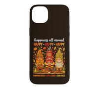 Custodia per iPhone 14 Plus Tre gnomi autunnali Zucca Patch Apple Sidro Mais Autunno