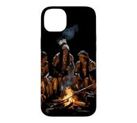 Custodia per iPhone 14 Plus Tribù dei nativi americani Falò Indiani d'America Indigeni