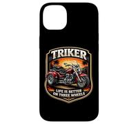 Custodia per iPhone 14 Plus Triker Life Is Better On Tre Ruote Motociclista Proprietario