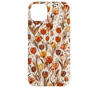 Custodia per iPhone 14 Plus Tulipano Arancione Floreale Marrone Tulipani Fiore Di Campo Su
