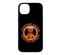 Custodia per iPhone 14 Plus Tutti si riuniscono insieme in pace Drumming Instrument Djembe