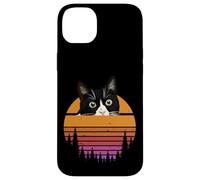 Custodia per iPhone 14 Plus Tuxedo Cat Retro 70s Sunset Vintage Cat Lover