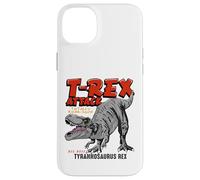 Custodia per iPhone 14 Plus Tyrannosaurus Rex Dinosaurs Cartoon Illustration Graphic