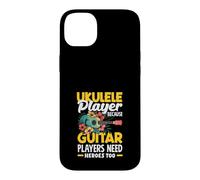 Custodia per iPhone 14 Plus Ukulele Player perché anche i chitarristi hanno bisogno di eroi