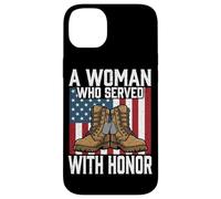 Custodia per iPhone 14 Plus Una donna che ha servito con onore Giornata dei veterani Patriottica femminile