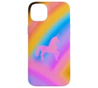 Custodia per iPhone 14 Plus Unicorn Rainbow Aesthetic Nostalgic Aura 80s Inspired Vtg