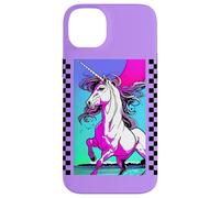 Custodia per iPhone 14 Plus Unicorno surf retrò anni '90