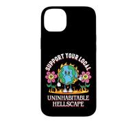 Custodia per iPhone 14 Plus Uninhabitable Hellscape Divertente cambiamento climatico Meme Terra
