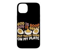 Custodia per iPhone 14 Plus Uovo alla diavolo divertente con scritta "Put Those Eggs On My Dish"
