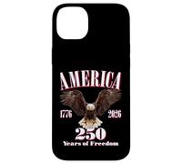 Custodia per iPhone 14 Plus USA 250 anni di libertà in America Bald Eagle