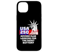 Custodia per iPhone 14 Plus USA 250 Pulsante Reset Design American Liberty