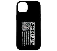 Custodia per iPhone 14 Plus V-22 Osprey Bandiera Americana Elicottero Militare Camo V22
