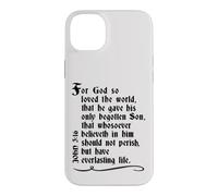 Custodia per iPhone 14 Plus Vangelo Giovanni 3:16 Intero versetto nella versione di Re Giacomo KJV