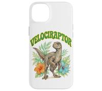 Custodia per iPhone 14 Plus Velociraptor Groovy Floreale Acquerello Boho Velociraptor
