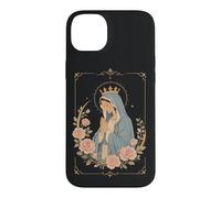 Custodia per iPhone 14 Plus Vergine Maria Preghiera Floreale Vintage Cattolica Opera