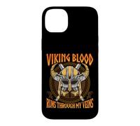 Custodia per iPhone 14 Plus Viking Blood Runs through my Veins Norse Nordic Mythology