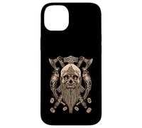 Custodia per iPhone 14 Plus Viking Skull with Beard - Viking Axe - Viking Drinking Horn