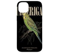 Custodia per iPhone 14 Plus Vintage Budgerigar Bird Watching Arte Natura Amore Uccelli