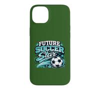 Custodia per iPhone 14 Plus Vintage Futuro Calcio Star Retro Gioventù Gioca Giornata Gioco
