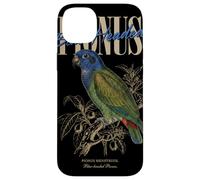 Custodia per iPhone 14 Plus Vintage pionus dalla testa blu birdwatching natura uccelli amore