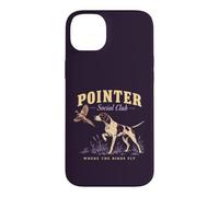 Custodia per iPhone 14 Plus Vintage Pointer Bird Caccia Cane Dove Gli Uccelli Volano