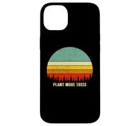 Custodia per iPhone 14 Plus Vintage Retro Style 80s Happy Pine Trees Plant more trees