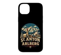 Custodia per iPhone 14 Plus Vintage St. Anton am Arlberg Austria Viaggio Landmark Gift