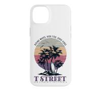 Custodia per iPhone 14 Plus Vintage T Street San Clemente California Retro Surf tramonto