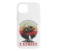 Custodia per iPhone 14 Plus Vintage T Street San Clemente California Retro Surf tramonto