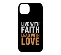 Custodia per iPhone 14 Plus Vivi con fede Conduci Con Amore Speranza Ispirazione Cristiana