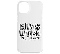 Custodia per iPhone 14 Plus Voglio solo accarezzare i gatti I Love Feline Pals