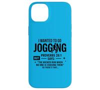Custodia per iPhone 14 Plus Volevo andare a fare jogging Proverbi 28:1