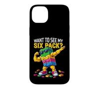 Custodia per iPhone 14 Plus Want To See MY Six Pack Funny Blocks Bricks Master Builder