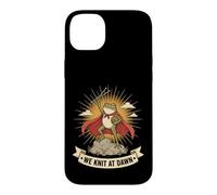 Custodia per iPhone 14 Plus We Knit At Dawn Funny Knitting Frog Supereroe