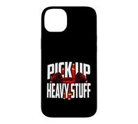 Custodia per iPhone 14 Plus Weightlifting Motivation Pick Up Heavy Stuff Gym Graphic