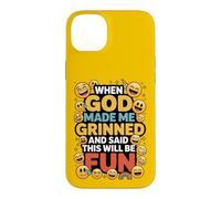 Custodia per iPhone 14 Plus When God Made Me Grinned This Will Be Fun Christian