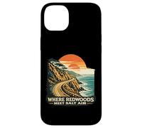 Custodia per iPhone 14 Plus Where Redwoods Meet Salt Air California retrò