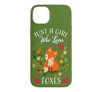 Custodia per iPhone 14 Plus Womens Kids Fall Leaves Boho Just A Girl Who Loves Foxes