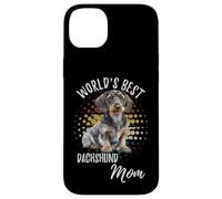 Custodia per iPhone 14 Plus World's Best Dachshund Mom Wire Haired Dog Doxie Mom