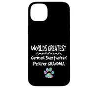 Custodia per iPhone 14 Plus Worlds Greatest Tedesco Capelli Corti Puntatore Nonna Cane Zampa