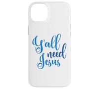 Custodia per iPhone 14 Plus Ya'll Need Jesus Easter Christian Church Uomini Donne Ragazzi Ragazza